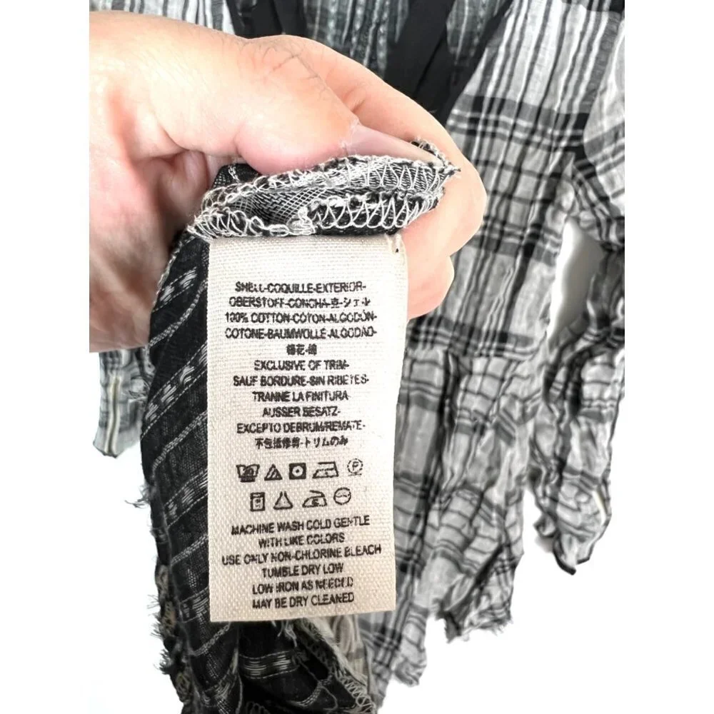Free people‎ checkered tunic with pockets NWT